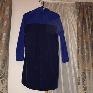 Navy blue Long Button down shirt